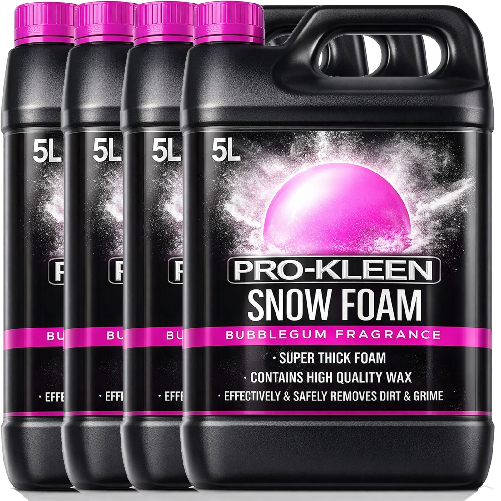 ProKleen Snow Foam Wash Non Caustic pH Neutral Bubblegum Shampoo Car Lance 20L
