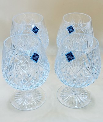 Vintage Edinburgh Kristall geschliffen Brandy Gläser (5-1/4'') 4er Set