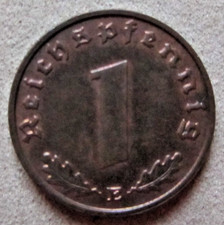 1 Reichspfennig 1939 E unzirkuliert Patina