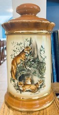 Rare Vintage Jim Beam Red Fox Humidor Empty