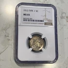 1913 Buffalo Nickel, Type 1, NGC MS-65 Freshly Graded