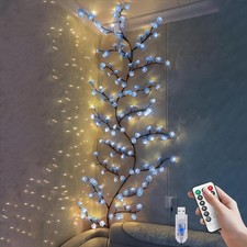 7.55 FT 144 LED Blue Cherry Enchanted Willow Vine LightsCherry Blossom Light ...
