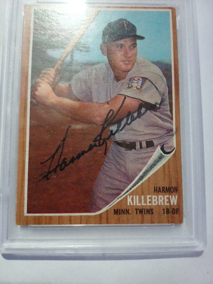 Rare 1962 HARMON KILLEBREW Signed Topps Card-HOF-MINNESOTA TWINS-PSA - Image 4 of 4