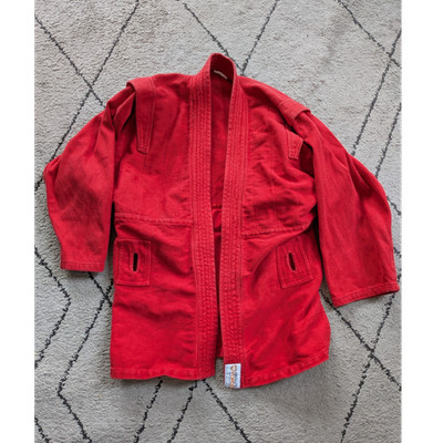 Red Sambo Jacket Martial Arts Training Uniform Top Suitable For Sambo Practice