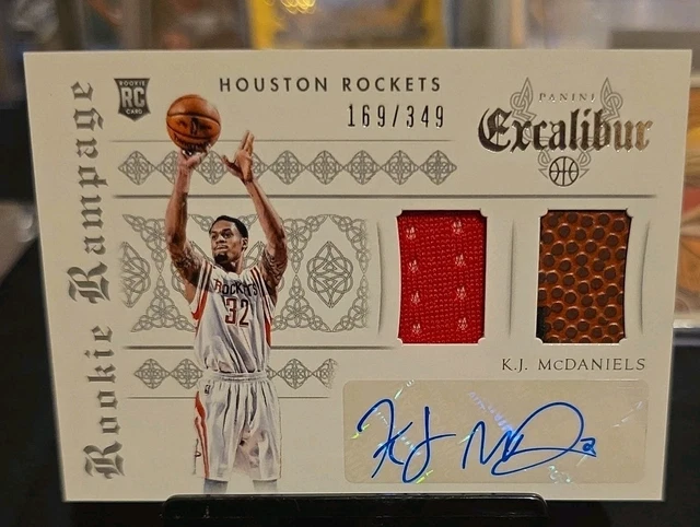 2014-15 Panini Excalibur - Rookie Rampage Duals K.J. McDaniels /349