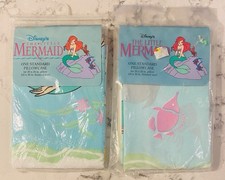 2X VINTAGE 1990S DISNEY'S THE LITTLE MERMAID ARIEL STANDARD PILLOWCASE 20" X 30"
