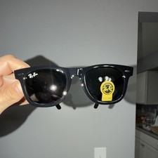 Ray-Ban Wayfarer Classic Sunglasses Black Plastic Frame Black Tinted Glass