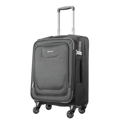 Softside Suitcase Tsa Lock 8 Spinner Wheels Black