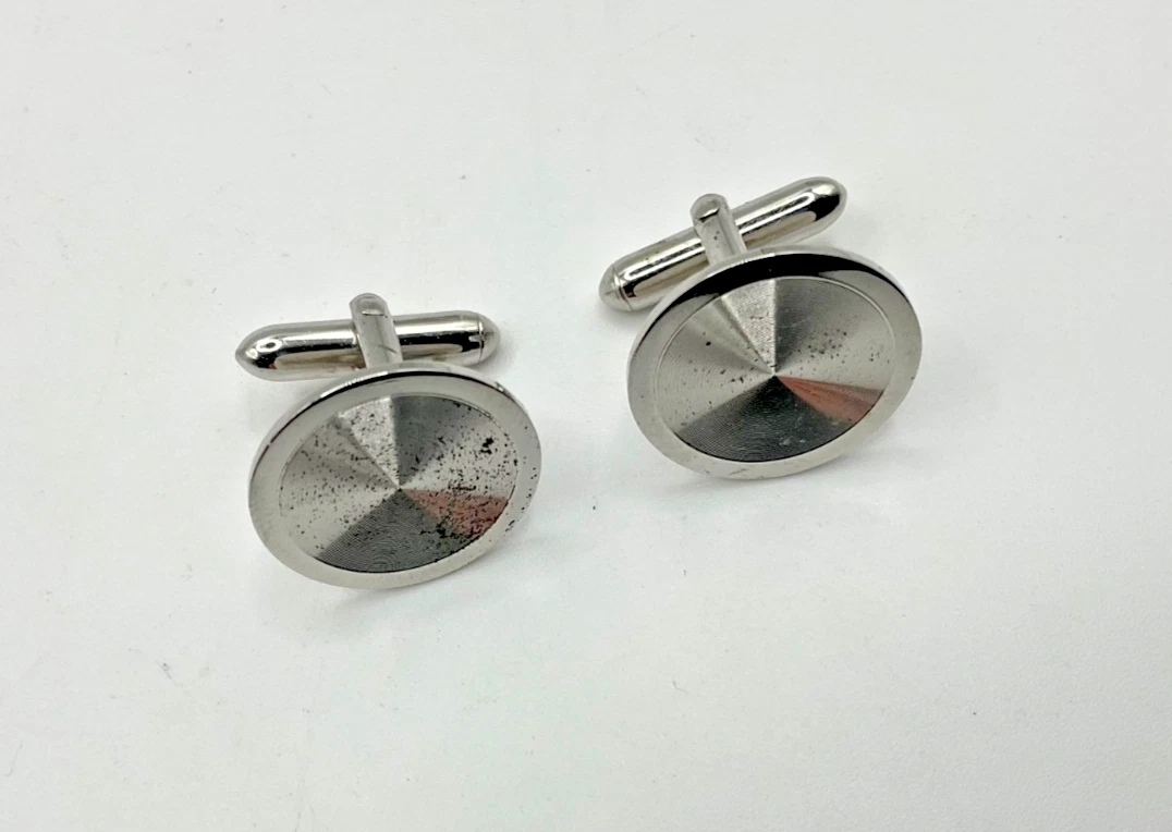 Boutons De Manchette Vintage En Argent Sterling SWANK Réf. 41216 - Occasion - État 'Good'
