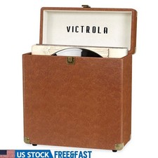 Collector Vinyl Record Storage Case Holds 30 Records Easy Carry Handle Dust Free