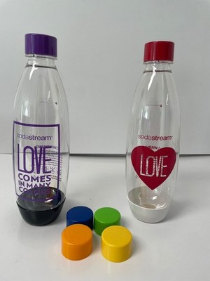 SodaStream Love Comes in Many Colors Limited Edition 2x1L Flaschen mit 6 Deckel