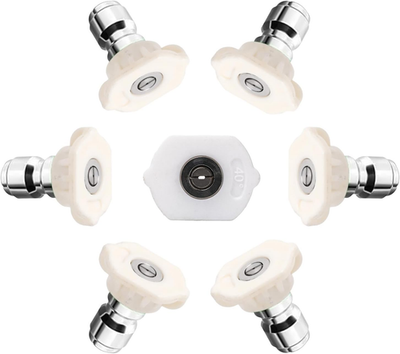 #ad #ad 7 Pack Pressure Washer Nozzle Tips 40° White 1 4quot; Quick Connect 4000 PSI $13.99