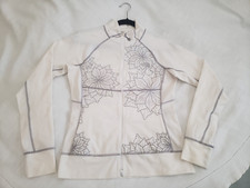 The North Face Womens M Runs Small VaporWick Floral Full Zip Jacket Off White