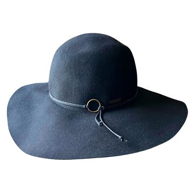 Kooringal 100% Australian wool Wide Brim Forever After hat in black 57cm NEW Australian Wool Felt Outback Hat – Village Hat Shop main image 2