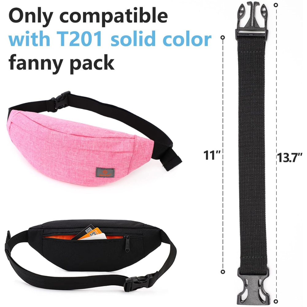Belt Extender for Fanny Pack, 11 inch Strap Extension Waist Bag