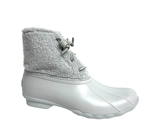 羊毛 Sperry Women's Gulf Wool Quilt Duck Boot STS85656 Grey Sz 8.5 M