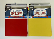 Pack of 2 Red and Yellow Standard Book Sox Stretchable Fabric Book Cover
