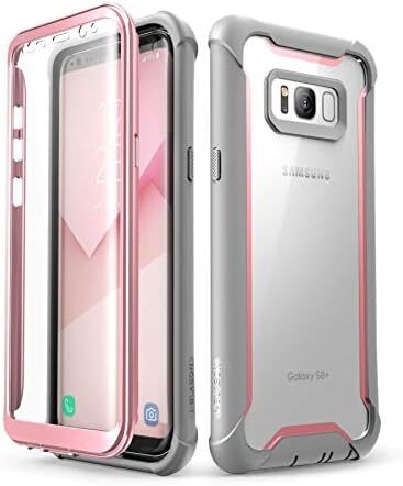 Ares Full-Body Rugged Clear Bumper Case with Built-in Screen Protector for Samsu