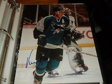  VINCENT DAMPHOUSSE SAN JOSE SHARKS SIGNED 8 X 10 PHOTO  