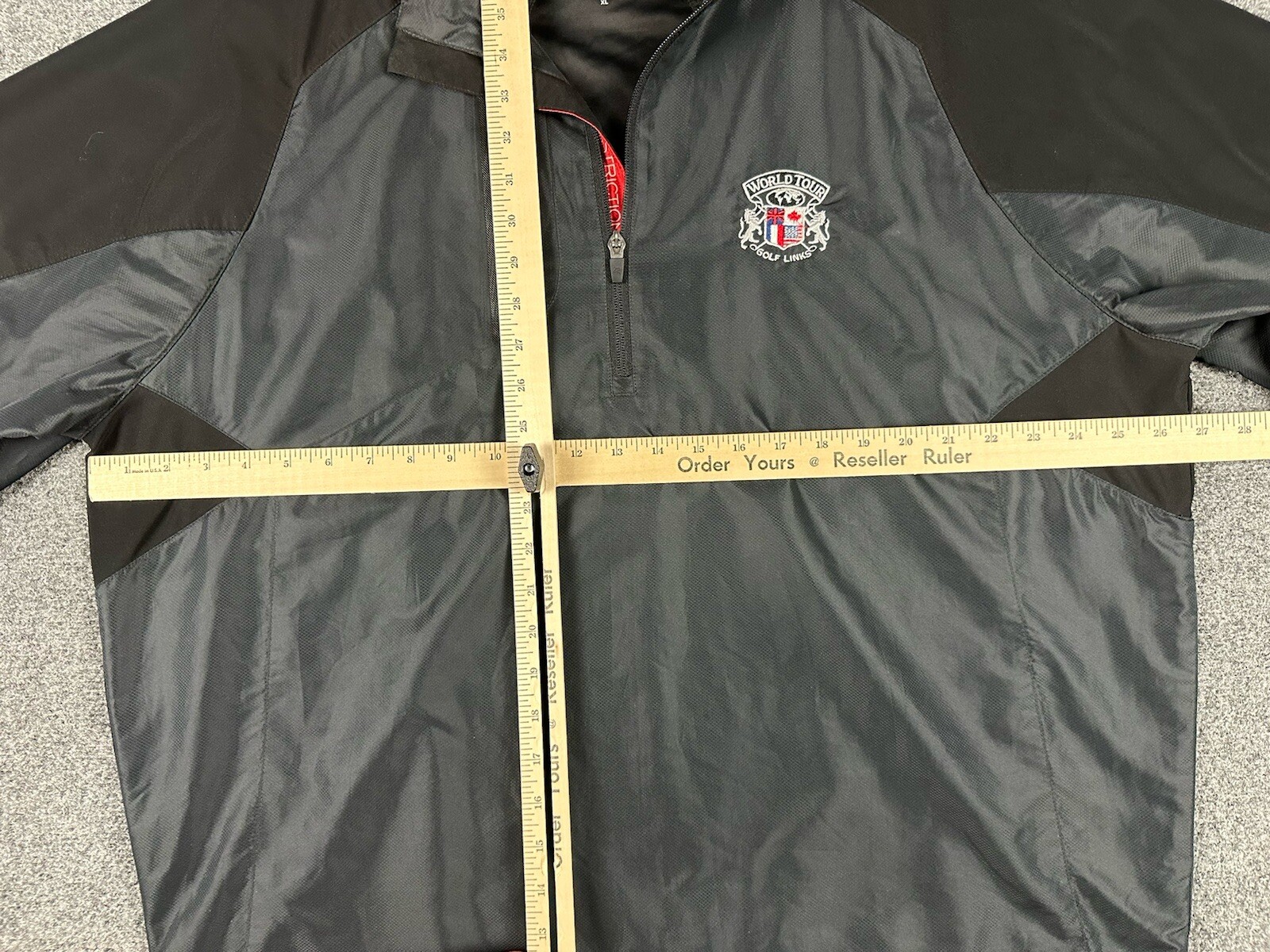 Zero Restriction 1/2 Zip Pullover Jacket XL Black… - image 5