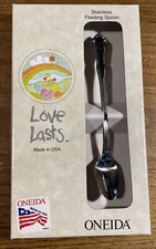 Oneida Stainless Steel Infant Feeding Spoon in Box Ch teau Pattern Monogram GCU