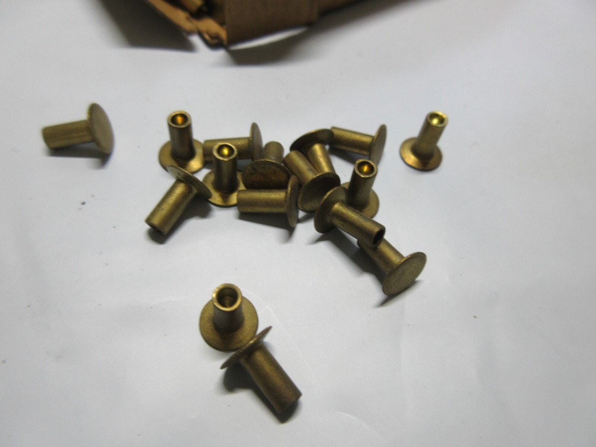 Ford GPW Jeep Willys MB NOS Brass Data Plate Rivet - Lot of 16