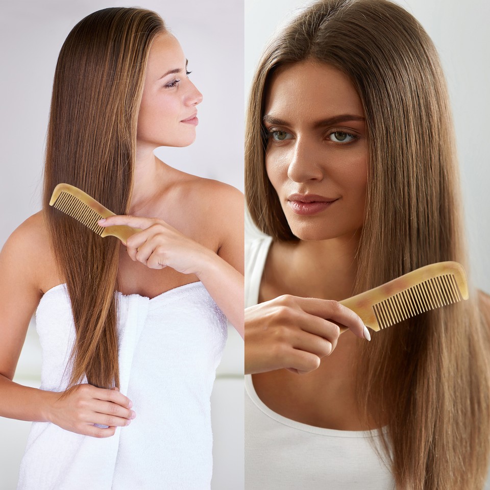 Professional Beauty Ox Horn Hair Comb Brush Spa Massage Salon A7W99598