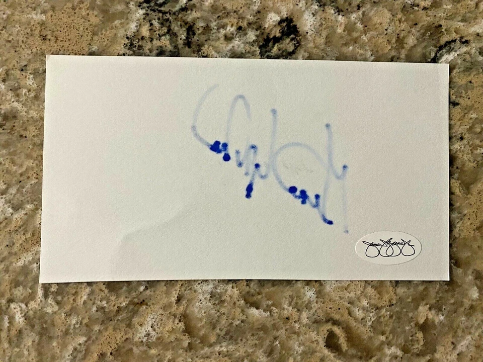 Gene Upshaw #63 signed Oakland Raiders HOF NFL Index Card JSA d. 2008 - Image 2 of 2