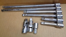 Lot/9 pcs 3/8" Dr Extensions STANLEY KTool SUNEX NAPA Universals 7-86-211 +