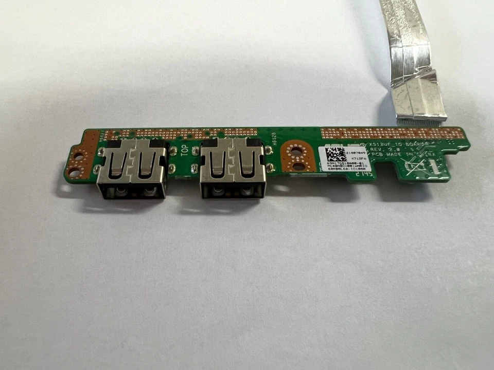 Genuine ASUS K712E-WH34 Laptop USB Board w/Cable 69N17GD10A00-01 60NB0L60-I01000 - Image 4 of 4