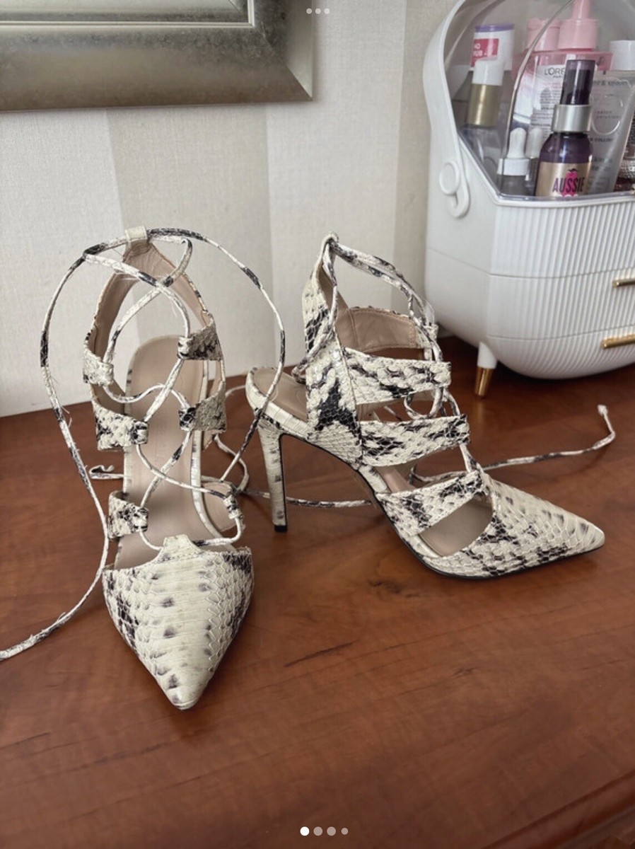 River Island Snake Skin High Heels Size UK