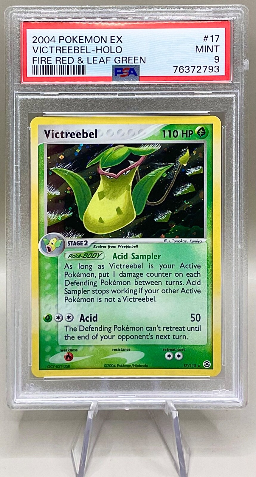 Pokémon Victreebel #17/112 Holo Rare - 2004 EX Fire Red & Leaf Green - PSA 9 MT!