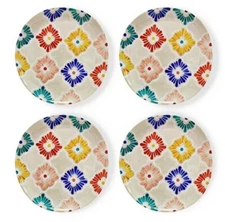 FOOD NETWORK 4 Pc Casa Sol Melamine 11" Oval Dinner Plate Set BPA Free Camp RV