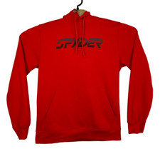 Spyder Hoodie Herren Small Rot Retro Logo Pullover Sweatshirt Pulli Spider