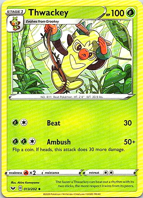 Thwackey Pokémon Sword e Pokémon Shield
