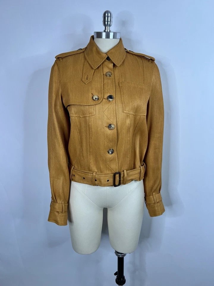 Chaqueta Militar Amarilla John Galliano SS2000 FR42 US8 De Colección Foto 4 de 4