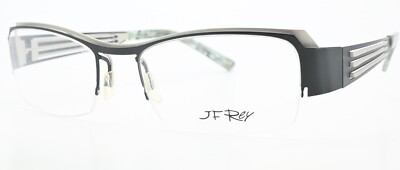JF Rey Brille JF2343 0010 52-18 128 Metal Black Grey Stripes Floating Optic Art