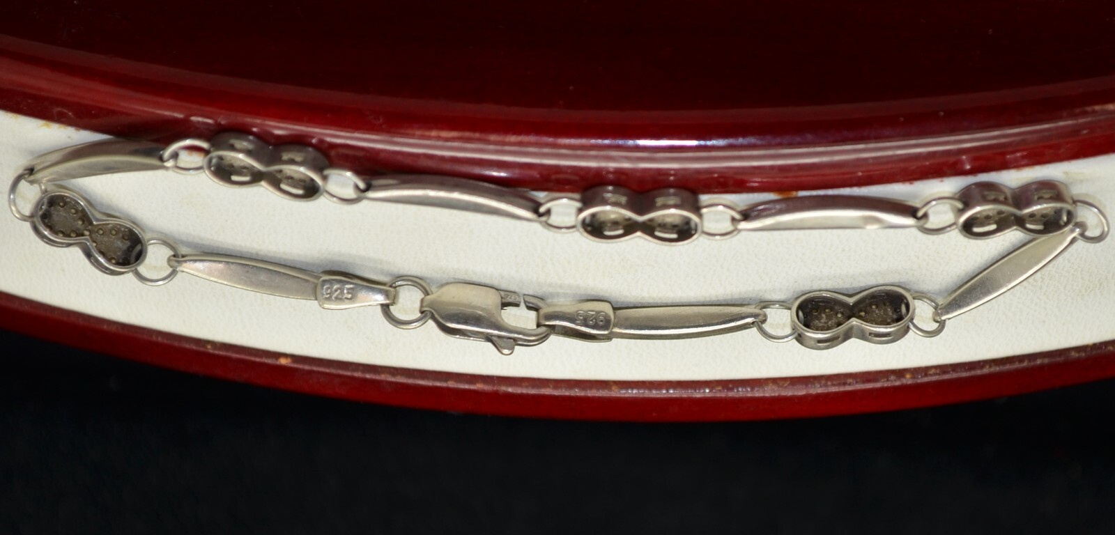 Sterling Silver Small Infinity Sign Pattern Brace… - image 3