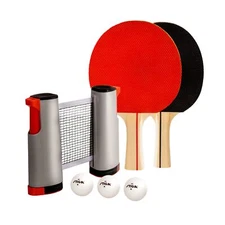 STIGA All-in-One Retractable Ping Pong Net Set - Includes 2 Ping Pong Paddles...