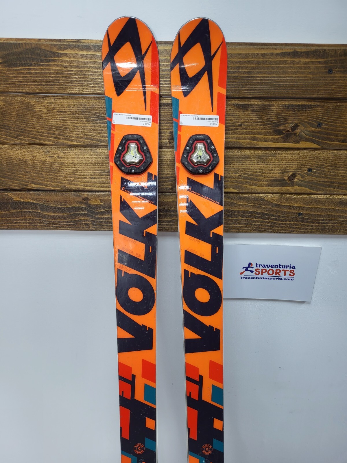 Sci Völkl Racetiger WC GS 183 cm + attacchi NUOVISSIMI Tyrolia SX 10 BSL UVO foto 4