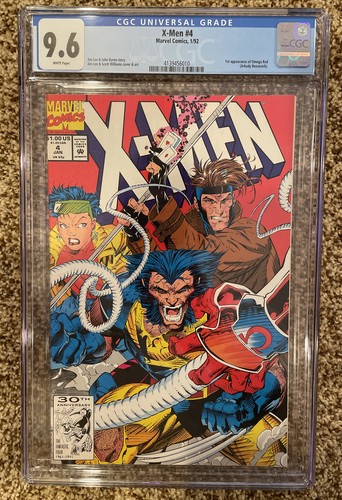X-MEN #4 CGC 9.6 WHITE PAGES*1992, MARVEL COMICS 1ST APP. OMEGA RED