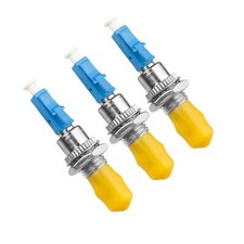 3 Pack SingleMode LC/UPC Male to ST/UPC Female Fiber Optic Adapter Connector ...