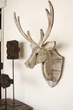 Deer Head Wall Mount Recycled Wood