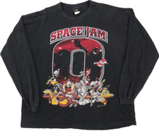 VTG 90s Space Jam Long Sleeve Shirt Movie Warner Bros Looney Tunes Mens XL