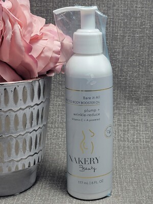 Nakery Beauty Bare It All Targeted Body Booster Oil - 6 oz  177 ml - Sealed