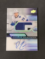 Ross Colton 2021 Upper Deck Premier Acetate Rookie Auto Patch RPA Avalanche /249