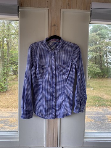 Medium Womens Button Up Plaid Shirt | eBay