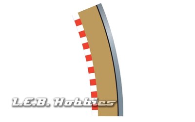Scalextric Single Lane Track Radius 3 Curve 22.5 degree