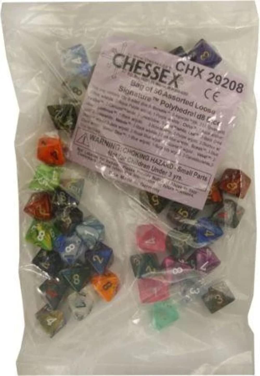 Chessex DND Dice Set-Chessex D&D Dice-16mm Assorted lours Plastic Polyhedral Dic