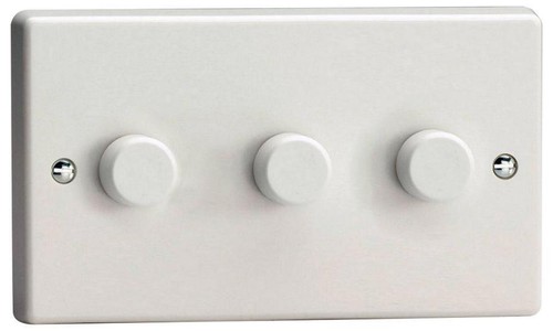Interrupteur Variateur LED 3 Gangs 2 Voies 1,1A - VARILIGHT JQDP303W